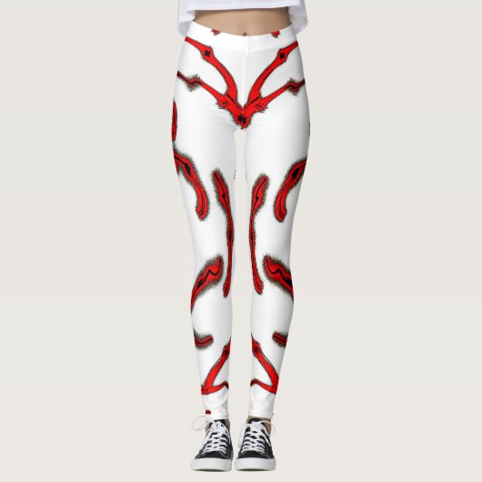 Psychedelic Abstract Leggings – Neon Art Pattern (Vorderseite)