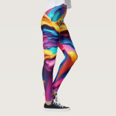 Psychedelic Abstract Paint Strokes Leggings (Rechts)