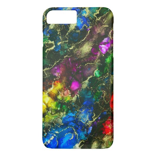 Psychedelic Abstrakt Alcohol Ink Case-Mate iPhone Hülle (Rückseite)