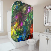 Psychedelic Abstrakt Alcohol Ink Duschvorhang (Beispiel)
