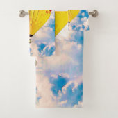 Psychedelic Abstrakt Flying Hot Air Ballon Badhandtuch Set (Insitu)