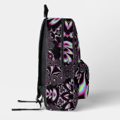 Psychedelic Acid Trip Fraktal Abstrakte digitale K Bedruckter Rucksack (Links)