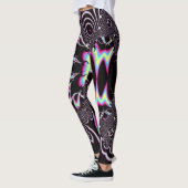 Psychedelic Acid Trip Fraktal Abstrakte digitale K Leggings (Links)