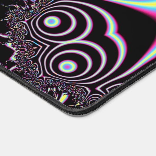 Psychedelic Acid Trip Fraktal Abstrakte digitale K Schreibtischunterlage (Ecke)