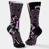 Psychedelic Acid Trip Fraktal Abstrakte digitale K Socken (Gewinkelt)