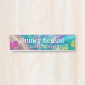 Psychedelic Acrylic Flow Art Desk Namplate Türschild (Vorderseite )