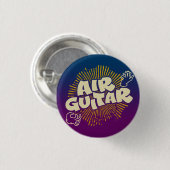 Psychedelic Air Gitarre Retro Flair Pinback Button (Vorne & Hinten)