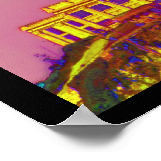 Psychedelic Alcatraz Poster (Ecke)