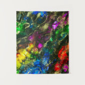 Psychedelic Alcohol Tinte Abstrakt Wandteppich (Vorderseite)