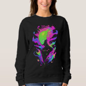 Psychedelic Alien Party Rave Extraterrestrial UFO  Sweatshirt (Vorderseite)