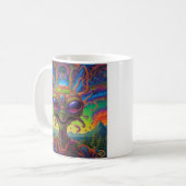 Psychedelic Alien Portrait Kaffeetasse (Vorderseite Links)
