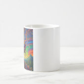 Psychedelic Alien Portrait Kaffeetasse (Mittel)
