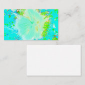 Psychedelic Aqua und Limette Green Milkweed Visitenkarte (Vorne/Hinten)