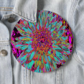 Psychedelic Aquamarin Blue Abstrakt Decorative Dah Button (Beispiel)