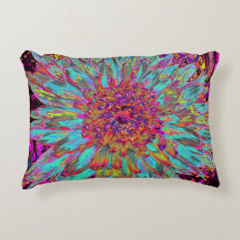 Psychedelic Aquamarin Blue Abstrakt Decorative Dah Dekokissen