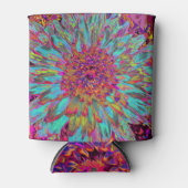 Psychedelic Aquamarin Blue Abstrakt Decorative Dah Dosenkühler (Vorderseite)