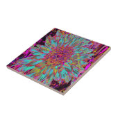 Psychedelic Aquamarin Blue Abstrakt Decorative Dah Fliese (Seite)