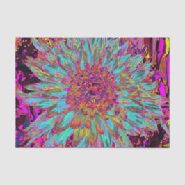 Psychedelic Aquamarin Blue Abstrakt Decorative Dah Seidenpapier