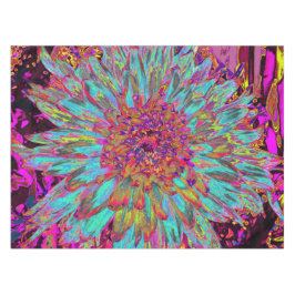 Psychedelic Aquamarin Blue Abstrakt Decorative Dah Tischdecke