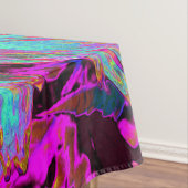 Psychedelic Aquamarin Blue Abstrakt Decorative Dah Tischdecke (Beispiel)