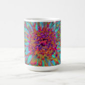 Psychedelic Aquamarin Blue Abstrakt Decorative Dah Verwandlungstasse (Zentrum)