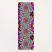 Psychedelic Aquamarin Blue Abstrakt Decorative Dah Yogamatte (Vorderseite)
