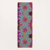 Psychedelic Aquamarin Blue Abstrakt Decorative Dah Yogamatte (Rückseite)