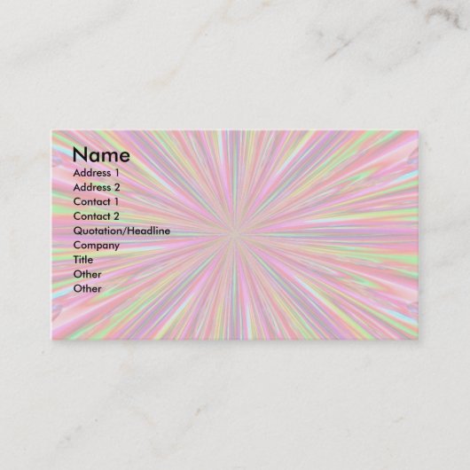 PSYCHEDELIC ART FUN BUSINESS CARD VISITENKARTE (Vorderseite)