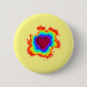 Psychedelic Aura Dual Heart Button (Vorderseite)