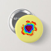 Psychedelic Aura Dual Heart Button (Vorne & Hinten)