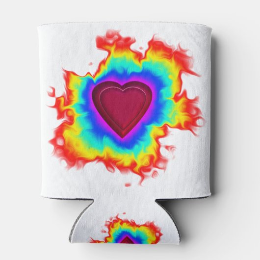 Psychedelic Aura Dual Heart Dosenkühler (Rückseite)