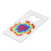 Psychedelic Aura Dual Heart Geldbeutel Flaschenöffner (Rückseite Schrägansicht)