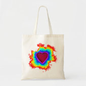 Psychedelic Aura Dual Heart Tragetasche (Vorne)