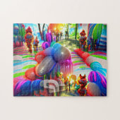 Psychedelic Balloons Willkommen Zuhause Jigsaw Puz Puzzle (Horizontal)