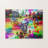 Psychedelic Balloons Willkommen Zuhause Jigsaw Puz Puzzle (Horizontal)