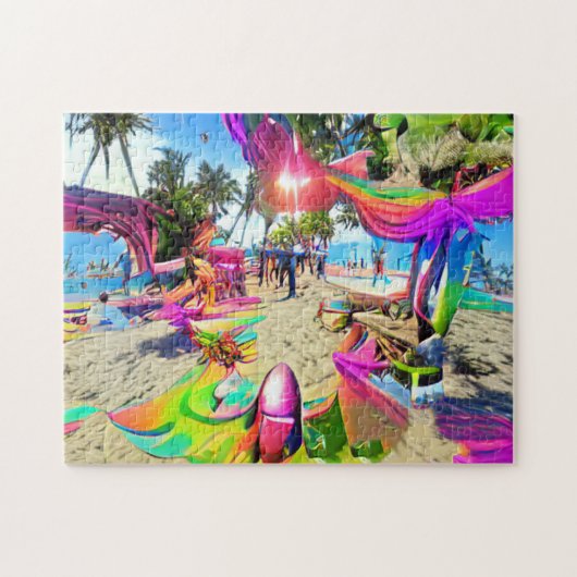 Psychedelic Balloons Willkommen Zuhause Jigsaw Puz Puzzle (Horizontal)
