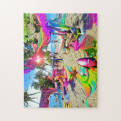 Psychedelic Balloons Willkommen Zuhause Jigsaw Puz Puzzle (Vertikal)