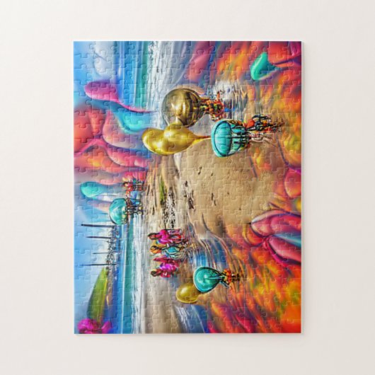 Psychedelic Balloons Willkommen Zuhause Jigsaw Puz Puzzle (Vertikal)