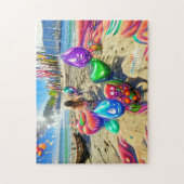 Psychedelic Balloons Willkommen Zuhause Jigsaw Puz Puzzle (Vertikal)