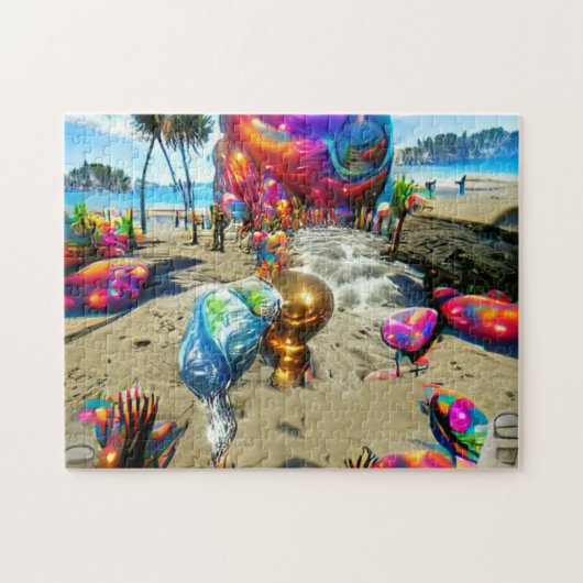 Psychedelic Balloons Willkommen Zuhause Jigsaw Puz Puzzle (Horizontal)