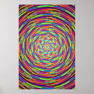 Psychedelic Bars Poster