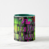 Psychedelic Basket Weave Keramik Tasse (Zentrum)
