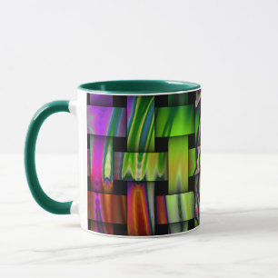 Psychedelic Basket Weave Keramik Tasse