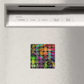 Psychedelic Basket Weave Magnet (In Situ (Geschirrspüler))