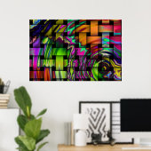Psychedelic Basket Weave Poster (Heimbüro)