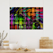 Psychedelic Basket Weave Poster (Küche)