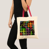 Psychedelic Basket Weave Tote Bag Tragetasche (Vorderseite (Produkt))