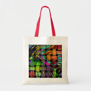 Psychedelic Basket Weave Tote Bag Tragetasche