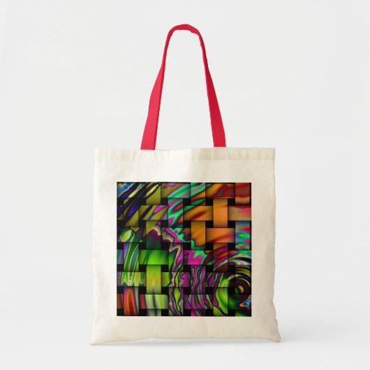 Psychedelic Basket Weave Tote Bag Tragetasche (Vorne)