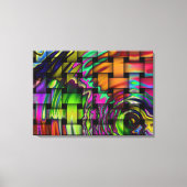Psychedelic Basket Weave Wrapped Canvas Print Leinwanddruck (Vorderseite)